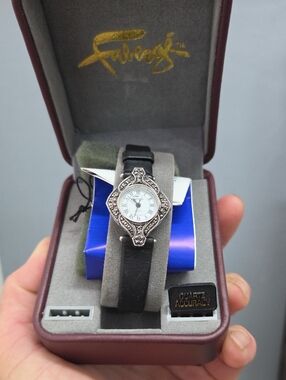 Faberge Watch With Marcasite - New In Box